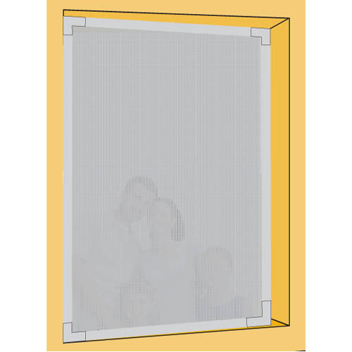 Mosquitera fija kit para ventanas 1,5x1,5 blanco BURCASA