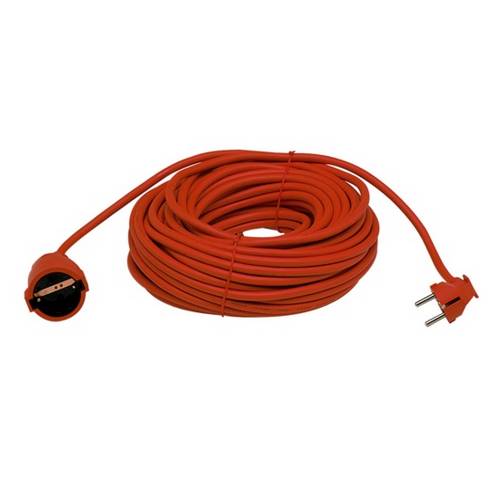 FAMATEL – Cable alargador rojo, 10 metros, Corriente para Exteriores, Protección Infantil, Con una alta flexibilidad y resistencia, TT, 16A, 250V