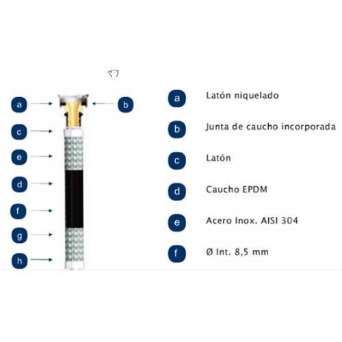 Latiguillo flexible 30 cm H-H 3/8-1/2